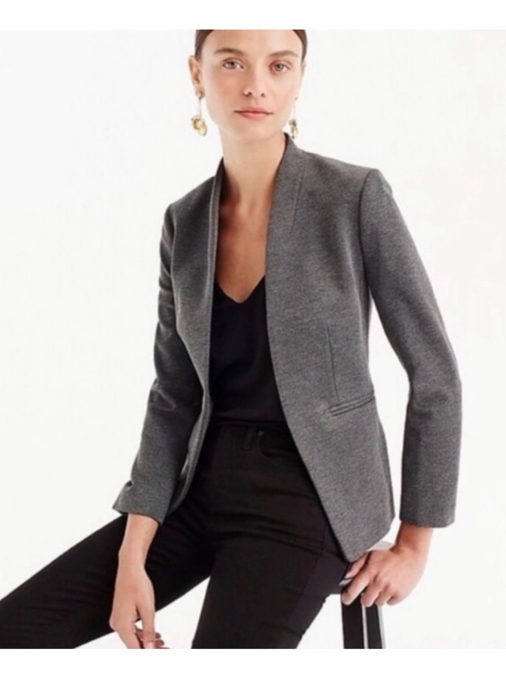 J. Crew Dark Gray Women's Going Out Blazer 14 TALL NWT